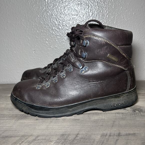 LL Bean EUC Cresta Gore Tex Vibram Romania Brown Leather Hiking Boots Mens 9.5 W - Picture 5 of 11